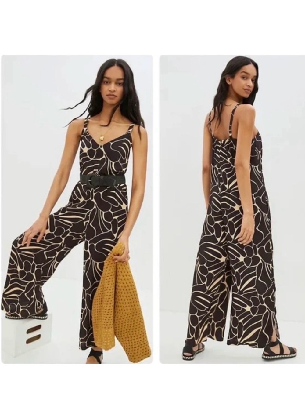 Anthropologie dRA Los Angeles Jellybean Wide Leg Jumpsuit Women’s Size Small